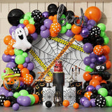 Triogift 143PCS Halloween Balloon Arch Kit Ideal for Halloween Decorations, Birthdays, Anniversaries, Bar Mitzies, and Dances