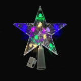 Triogift Christmas Tree Ornaments Top Stars LED Light Lamp Christmas Decorations for Home Xmas Trees New Year 2025 Navidad Natal Noel