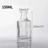 Triogift Decorative Flower Bottle Modern Mini Glass Vase for Flowers Transparent Bud Vase Designed for Living Room Decor Table Ornaments