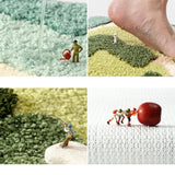 Triogift Fresh Style Bathroom Carpet Flocking Bathroom Foot Mat Absorbent Anti-Slip Entrance Flower Shaped Cute Luxury Fluffy Thick Rugs