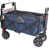 Triogift Push Cart Dolly Handle and Basket - Grocery Heavy Duty Wagon for Camping Handcart Shopping 300LB Capacity Push Wagon With Wheels