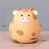 Triogift New Cute Cartoon Image of Calf Resin Ornaments Children's Pet Money Box Home Decoration Children's Gifts Coin Bank