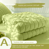 Triogift  Summer quilt Comforter quilt Seersucker  household machine washable suitable Cool and refreshing  Blanket