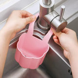 Triogift  Kitchen Sink Drain Basket Bathroom Soap Sponge Holder Hanging Storage Basket Kitchen Accessories kitchen sink holder