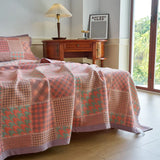 Triogift  Cotton blanket Jacquard bed linen four seasons blankets Bed cover stitch bed plaid Bedspread on the bed Sheets set sofa covers