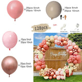 Triogift Boho Dusty Retro Pink Balloons Garland Arch Kit Bride Wedding Birthday Party Decoration Girls Baby Shower Rose Gold Ballon Chain