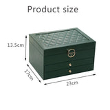 Triogift Large Jewelry Storage Box Multi-Layer Organizer For Jewelry Necklace Earring Leather Jewellery Storage Packaging Display Boxes