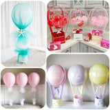 Triogift 1/3Pcs Flower Shape Balloon Stand Base Balloon Holder Column DIY Hot Air Bubbles Gifts Stand Birthday Decors Mothers Day Gifts