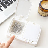 Triogift Plastic Storage Box with Lip Cover Household Desk Drawer Sundries Organizer Cotton Swabs Cotton Pad Container Mini Jewelry Box