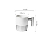 Triogift  -  Lovers Mouthwash Toothbrush Cup Drink Water Coffee Mug Ceramic Cup Bathroom Storage Rack Tray Hotel Home Wash Toothbrush Cups