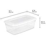 Triogift 6 Qt. Storage Box Plastic, White, Set of 36  Home Organizer Storage Organizer Shoe Organizer and Storage