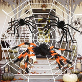 Triogift Horror Halloween Spider Web Giant Stretchy Cobweb for Yard Outdoor Haunted House Bar Decoration Supplies Halloween Party Props