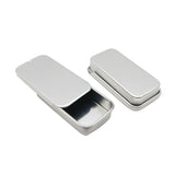 Triogift 2Pcs 51*10*26mm Mini Iron Box Slide Cover Storage Box Wedding Jewelry Pill Cases Portable Tin Boxes Container Home Storage