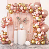 Triogift Rose Gold Balloon Garland Arch Kit Birthday Party Decor Foil Latex Ballon Wedding Birthday Party Baby Shower Balllon