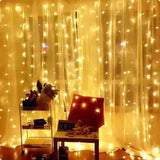 Triogift  Christmas Lights Curtain Garland Merry Christmas Decorations For Home Christmas Ornaments Xmas Gifts Navidad New Year Decor