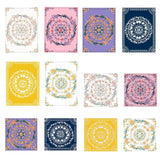 Triogift  Bohemian Floral Psychedelic Tapestry Wall Hanging Mandala Tapestry Wall Hangings Decor For Living Room Bedroom Decor 1pc