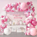 Triogift Pink Macaron Balloon Garland Arch Kit Wedding Birthday Party Decor Kid Baby Shower Latex Ballon Chain Wedding Party Decor Balloo