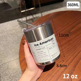 Triogift  -  12oz 20oz Leak Proof Tumbler with Straw Stainless Steel Water Bottle Straw Cup Coffee Mug Vacuum Flask Double Wall Travel Mug