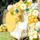 Triogift Macaron Daisy Balloon Garland Kit Lemon Yellow Latex Balloon Summer Birthday Wedding Party Decoration Baby Shower Daisy Ballon