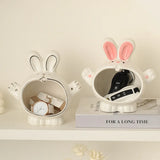 Triogift Nordic Light Luxury Style Cute Big Mouth Rabbit Storage Ornaments Living Room Desktop Decoration Artworks Key Watch Storage