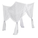 Triogift Netting Polyester Bedding Canopy Queen King Mosquito Net Decoration Post Bed White Dustproof 4 Corner Full Size Curtain Home