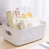 Triogift Desktop Storage Box Sundry Storage Student Snack Plastic Cosmetic Storage Box Household Kitchen Sorting Box Makeup Box