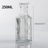 Triogift Decorative Flower Bottle Modern Mini Glass Vase for Flowers Transparent Bud Vase Designed for Living Room Decor Table Ornaments