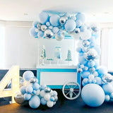 Triogift Blue Balloon Garland Arch Kit 1st Birthday Party Decoration Kids Baby Shower Boy Wedding Birthday Ballon Foil Latex Ballon Globo