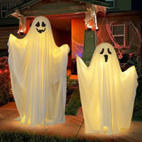 Triogift 85CM /165CM Outdoor Halloween LED Decoration for Front Porch Patio Spooky Easy to Assemble Halloween Ghosts