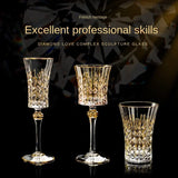 Triogift  -  French imported luxury CDA whisky glass gold crystal red wine cup high-end wine cup gift box set