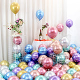 Triogift 10Pcs Metal Latex Balloons Christmas Baby Shower Balloons Wedding Halloween New Year Ball Shape Birthday Party Decorations