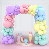 Triogift 122pcs Macaron Multi-Color Rainbow Balloon Garland Arch Kit Ballon Decoration Wedding Birthday Decor Kid Baby Shower Favor Party