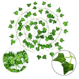 Triogift 2.1m Artificial Plant Vine Green Ivy Leaf Garland Silk Wall Hanging Vine Home Garden Decoration Wedding Party DIY Garland Leaves