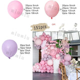 Triogift Tender Pink Gold Balloon Garland Arch Kit Wedding Birthday Party Decoration Adult Kids Baby Shower Decor Ballon Wedding Supplies