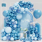 Triogift Blue Macaron Metal Balloon Garland Arch Wedding Supplies Birthday Party Decortions Kids Birthday Foil Balloon Baby Shower Globos