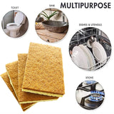 Triogift  10 Pack Eco-Friendly Sponge Dual-Sided for Dishwashing Wooden Pulp Sponge Non Scratch Kitchen Biodegradable Cleaning Sponge