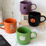 Triogift Halloween Funny Coffee Cup Set Creative Household Tea Table Cartoon Ceramic Mug Lovely Stacked Cup Espresso Mugs Coffee Cups