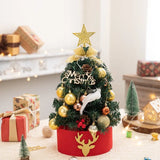 Triogift New 45/60cm Merry Christmas Tree For Home Desktop Decoration Cristmas Ornament Xmas Navidad Gifts Led New Year Tree