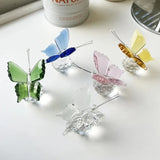 Triogift  Small Gift Creative Home Counter Decoration Crystal Crafts Three-dimensional Butterfly Home Decoration