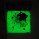 Triogift Luminous spider web Halloween Decorations Super Stretch Spooky Cobwebs with Fake Spiders Indoor Outdoor Decor Bar Haunted House