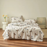 Triogift Summer Quilt Style Class A Knitted Aerobic Cotton Printed Soybean Quilt Summer Bedspread Home Textiles