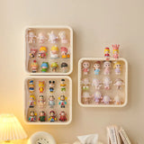 Triogift Wall Mount Showcase Clear Acrylic Blind Box Figures 3 Layers Toy Display Case Figures Display Stand Dust Proof Doll Storage Box