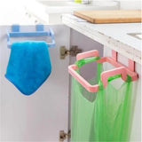 Triogift Trash Rack Storage Garbage Bag Holder Cupboard Door Back Kitchen Garbage Rubbish Bag Cabinet Hanging Trash Rack Kitchen Orgnizer