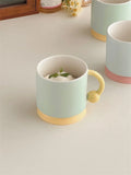 Triogift  -  Korean Style Simple Ins Style Creative Mug Ceramic Frosted Matte Glaze Niche Couple Cup with Handle Household Milk Oatmeal Cup