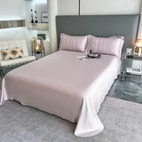 Triogift  Silky Lyocell double bed comforter Nature fiber Spring Bedding set jacquard Bed linen summer quilt Bed duvets set bed sheets set