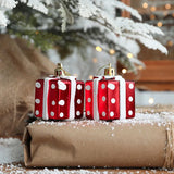 Triogift 2pcs Christmas Tree Ornaments Snowman Crutch Elk Xmas Tree Pendant Christmas Decoration for Home New Year Gifts Kids Toys