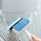 Triogift  Double-sided Household Glass Shaving Tile Bathroom Cleaning Brush Wipe Window Wiper Scraper Cleaning Mirror