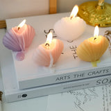 Triogift Scented Candle without Flame Sea Shell Shape Soywax Candles for Living Room Home Decorative Candles