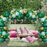 Triogift Green Balloon Garland Arch Kit Metallic Confetti Baloon Jungle Safari Party Supplies Birthday Party Decor Baby Shower Globos