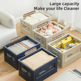 Triogift 3pc Extra large folding storage box clothing storage box household plastic toy storage box thickened three-door storage cabinet